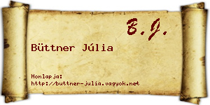 Büttner Júlia névjegykártya